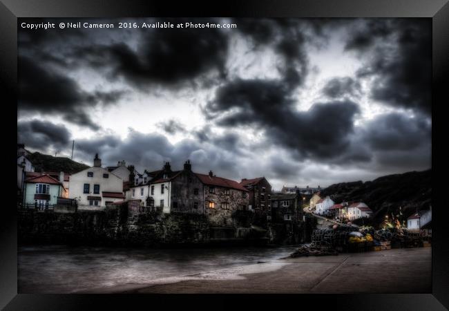 The Fishing Village of Staithes Framed Print by Neil Cameron