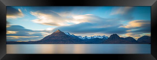 The Cuillin Mountains Ultra Panoramic Framed Print by Phil Durkin DPAGB BPE3