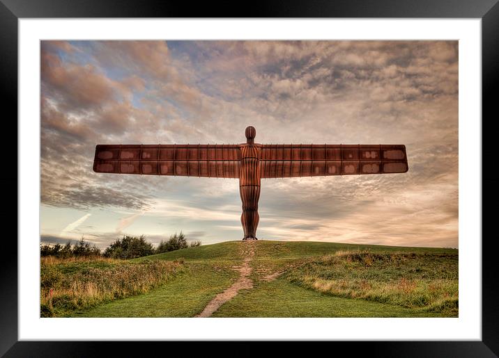 HDR Angel of the North Framed Mounted Print by Ray Pritchard