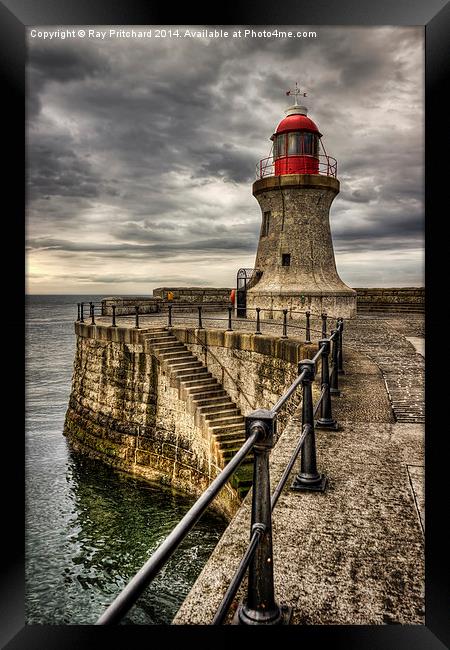 South Shields Lighthouse Framed Print by Ray Pritchard