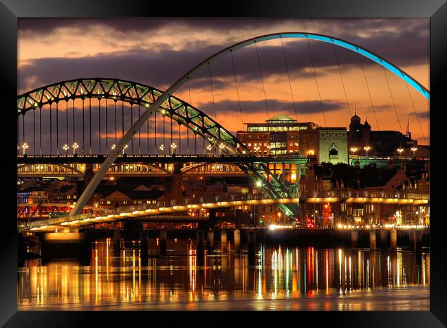 Tyne Bridges,Newcastle Framed Print by Ray Pritchard