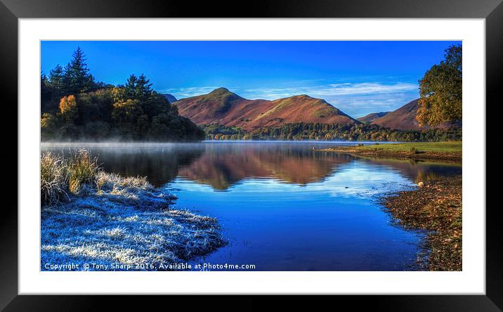 Derwent Water - A Winter's Day Framed Mounted Print by Tony Sharp LRPS CPAGB