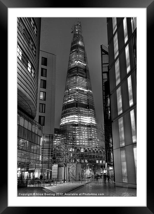 The Shard - London Framed Mounted Print by Alice Gosling