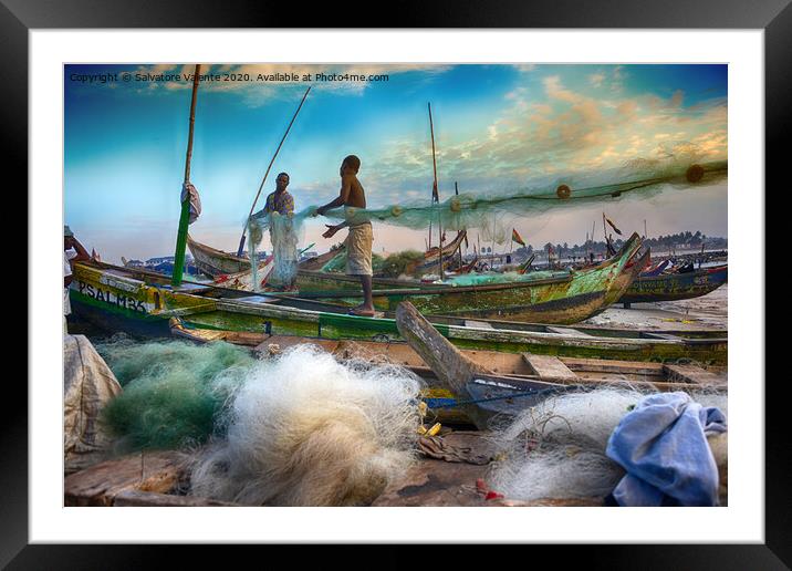 Pescatori tra le nuvole Framed Mounted Print by Salvatore Valente