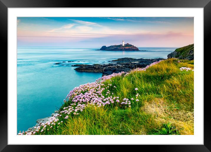 Spring Godrevy Framed Mounted Print by Michael Brookes
