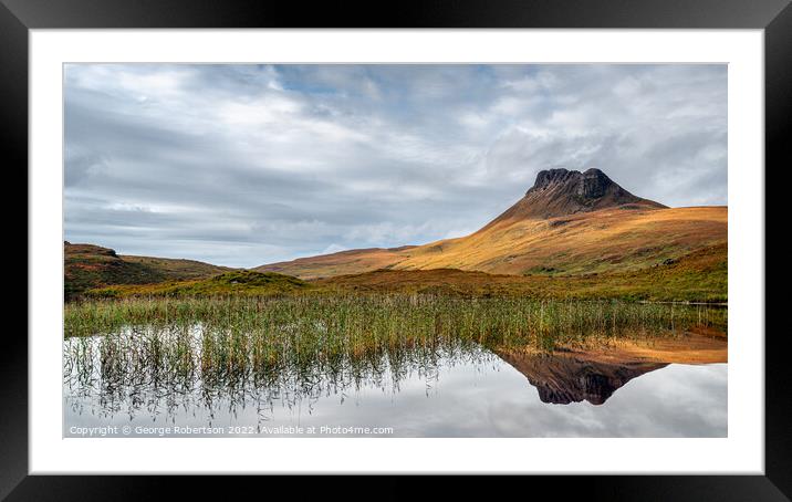 Reflections of Stac Pollaidh Framed Mounted Print by George Robertson