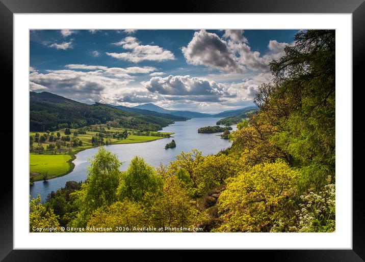 Queens View, Loch Tummel Framed Mounted Print by George Robertson