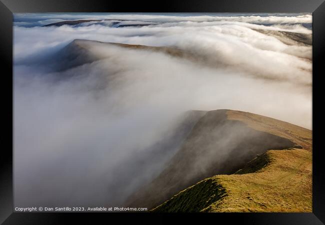 Cribyn in the clouds, Brecon Beacons Framed Print by Dan Santillo