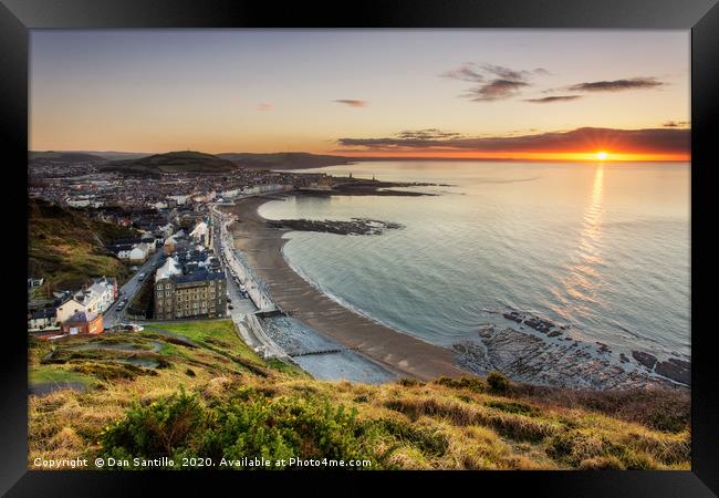 Aberystwyth from Constitution Hill Framed Print by Dan Santillo