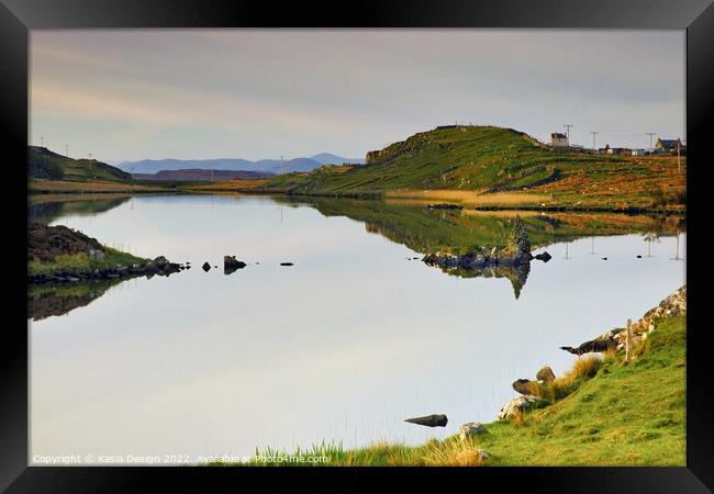 Tranquil Dawn Moment on Loch a' Bhaile Framed Print by Kasia Design