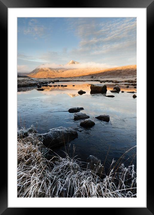 Loch Ba and The Blackmount Framed Mounted Print by Mark Greenwood