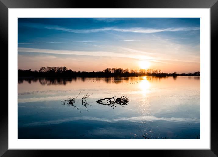 Wilstone Sunset Framed Mounted Print by Mark Greenwood