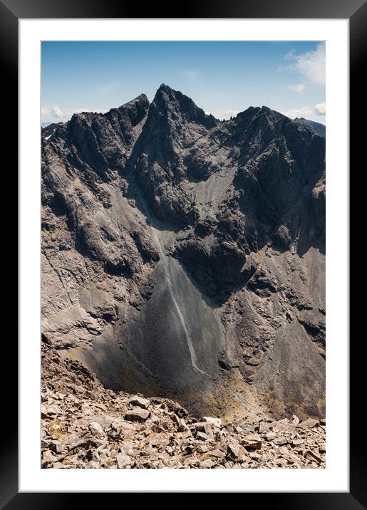 The Great Stone Chute, The Cuillin, Skye Framed Mounted Print by Mark Greenwood