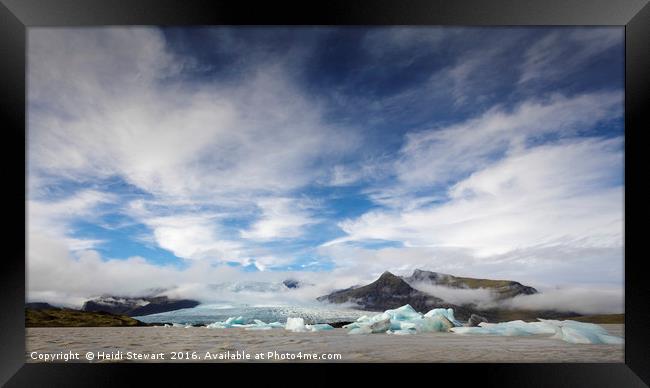 Fjallsarlon Glacial Lagoon, Iceland Framed Print by Heidi Stewart
