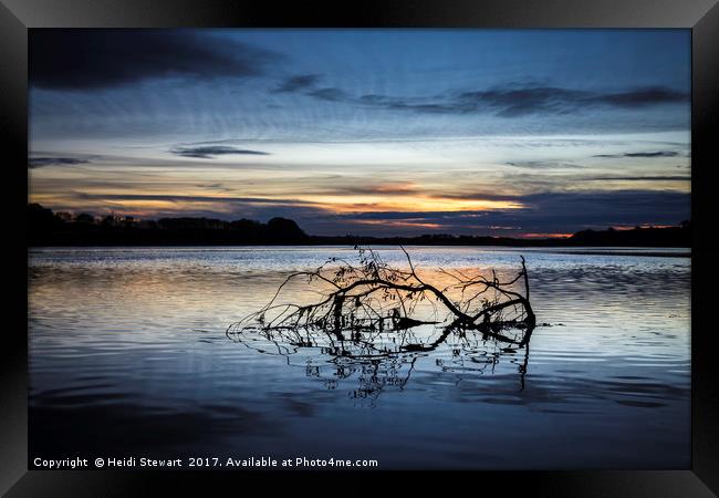 River Tweed Sunset Framed Print by Heidi Stewart