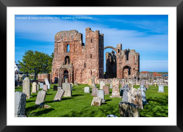 Lindisfarne Priory Framed Mounted Print by Angus McComiskey