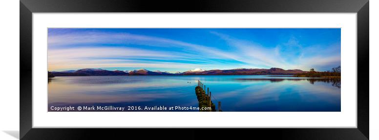 Buy Framed Mounted Prints of Winter Sunset on Loch Lomond by Mark McGillivray