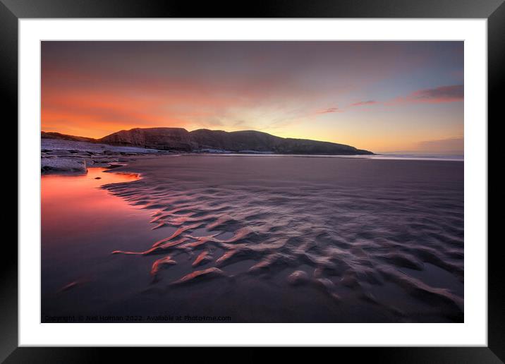 Dunraven Bay Sunrise Framed Mounted Print by Neil Holman