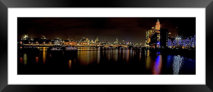 South Bank Panorama Framed Mounted Print by Malcolm Smith
