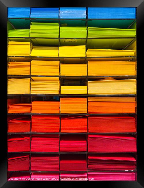 Coloured Paper Framed Print by Darren Mark Walsh