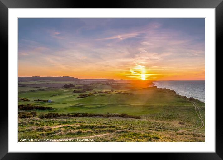 Sunset Sheringham Golf Course Norfolk  Framed Mounted Print by Jim Key