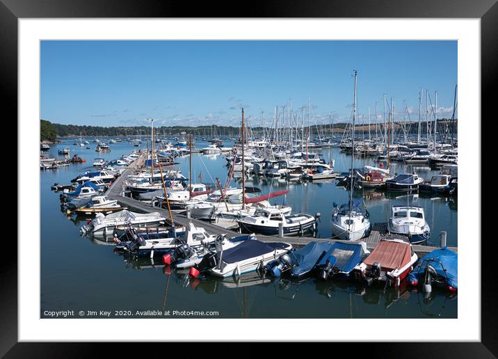 Mylor Yacht Harbour Framed Mounted Print by Jim Key