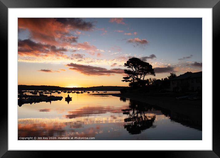  Sunrise and Silhouettes Framed Mounted Print by Jim Key