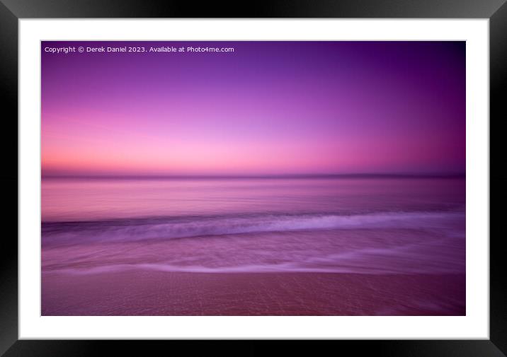 Beach Sunrise ICM Framed Mounted Print by Derek Daniel