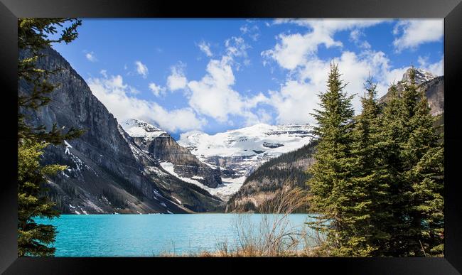 Lake Louise Banff Canada Framed Print by David Belcher