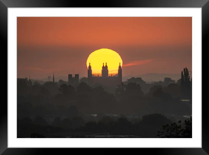 Sunrise over King's College Chapel, Cambridge, 31s Framed Mounted Print by Andrew Sharpe