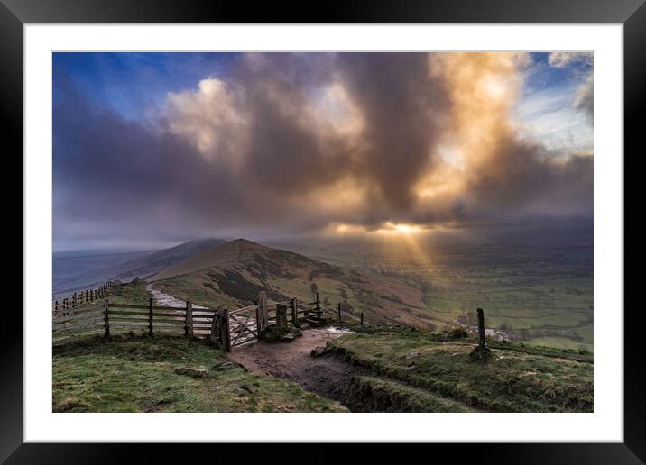 Hope Valley from the Great Edge, Peak District National Park Framed Mounted Print by Andrew Sharpe