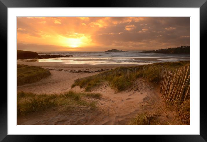 Buy Framed Mounted Prints of Bantham Sunset by David Neighbour