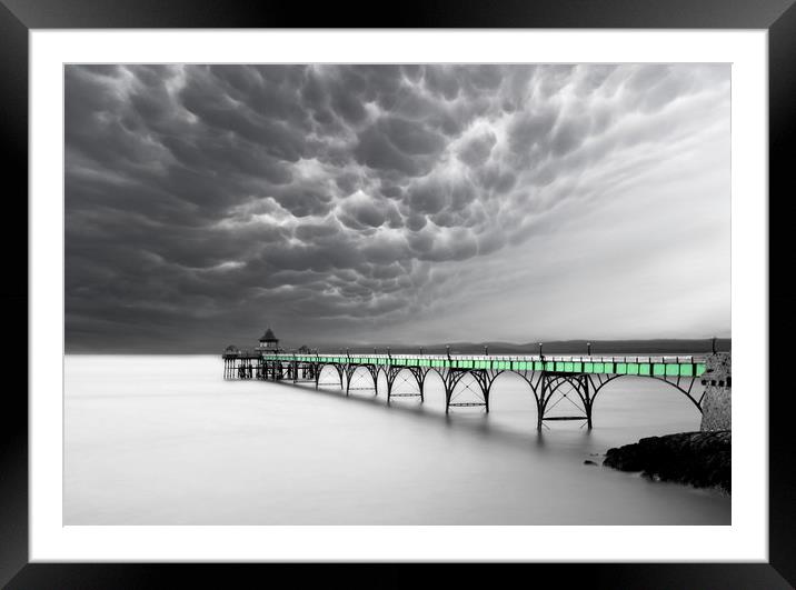 Clevedon Clouds Framed Mounted Print by David Neighbour