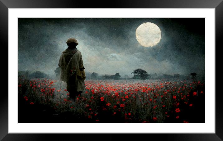Ghosts of War, Lest we Forget Framed Mounted Print by Tim Hill