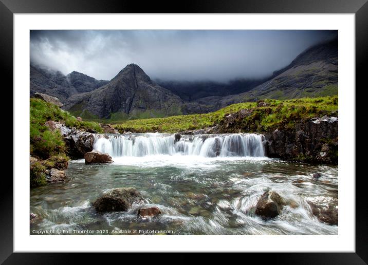 Calm before the storm, Fairy Pools. No.3 Framed Mounted Print by Phill Thornton
