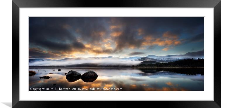Buy Framed Mounted Prints of Sunrise over Loch Morlich by Phill Thornton
