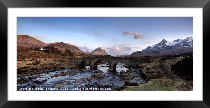 The Black and Red Cuillin mountains from Sligachan Framed Mounted Print by Phill Thornton