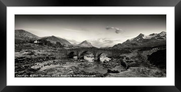 The Black and Red Cuillin mountains from Sligachan Framed Mounted Print by Phill Thornton