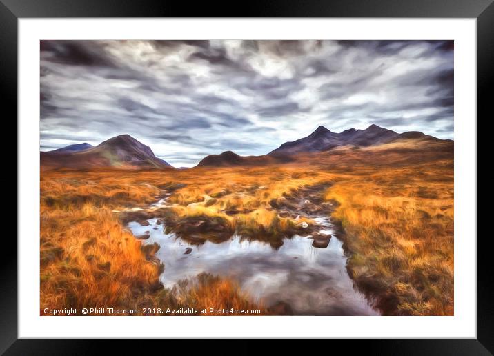 The Cuillin Range No.3 Framed Mounted Print by Phill Thornton