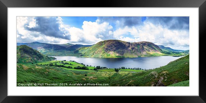Panoramic view of Crummock Water, Lake District. Framed Mounted Print by Phill Thornton