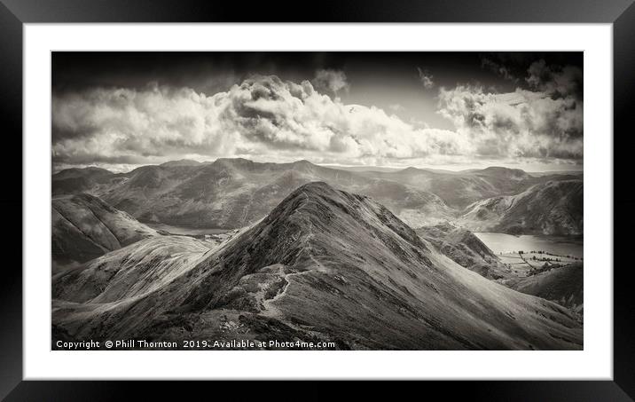 View of Whiteless Pike and beyond. Framed Mounted Print by Phill Thornton