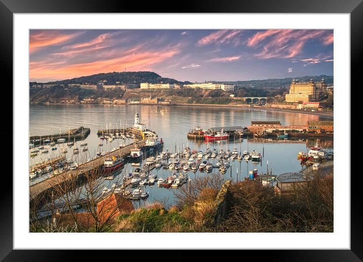 Scarborough South Bay Panorama  Framed Mounted Print by Alison Chambers