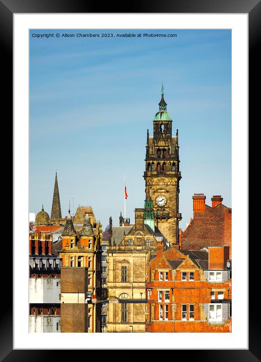 Sheffield Town Hall Framed Mounted Print by Alison Chambers