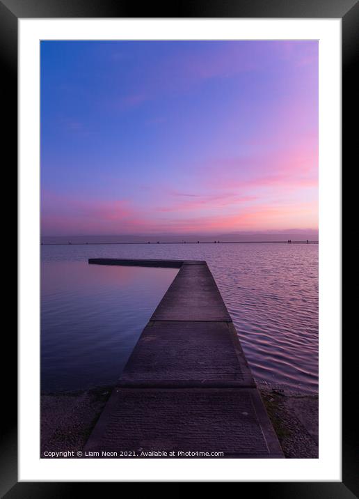 West Kirby Sunset Bliss Framed Mounted Print by Liam Neon