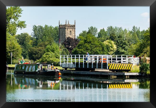 Narrow boat on the Gloucester Sharpness Canal, Gloucestershire Framed Print by Chris Yaxley