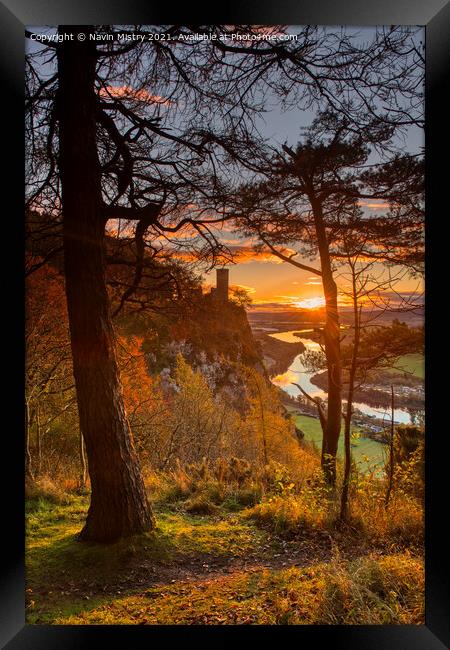 Sunrise from Kinnoull Hill, Perth, Scotland Framed Print by Navin Mistry
