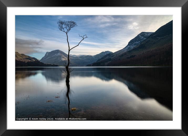 The lake district 'The Lonely One' Framed Mounted Print by Kevin Astley