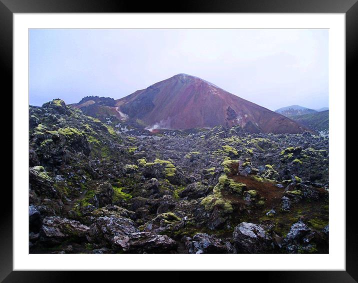 Iceland - volcanic landscape  Framed Mounted Print by David Turnbull