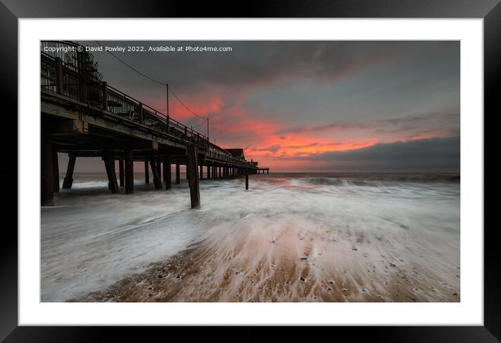 Sunrise over Southwold Pier 31/12/21 Framed Mounted Print by David Powley