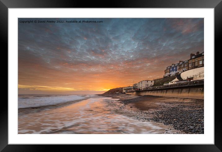 Cromer Beach Under A Dawn Sky Framed Mounted Print by David Powley